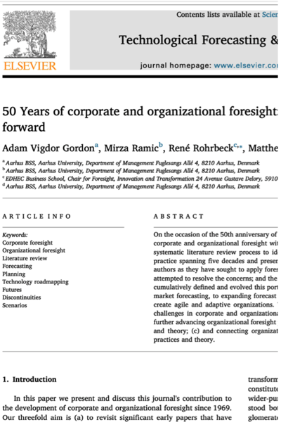 50 years corporate foresight